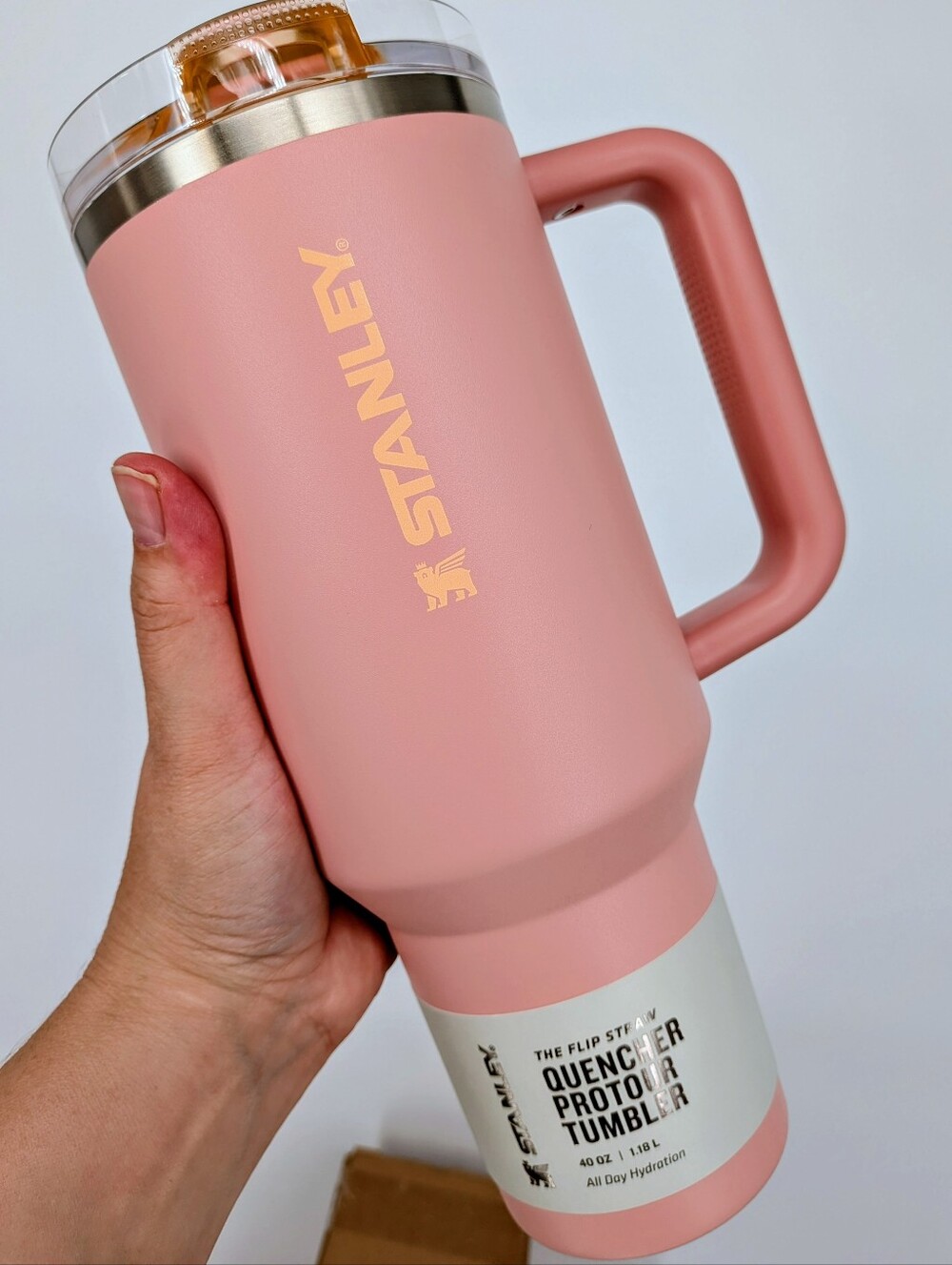 new Stanley cup water bottle Peach Rose Quencher ProTour Flip Straw Tumbler 40oz
